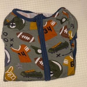 Little Sleepies football Zippies 18-24 months